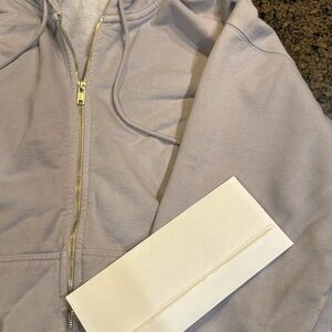 Brandy Melville Carla Christy basic full zip up hoodie light blue soft lavender